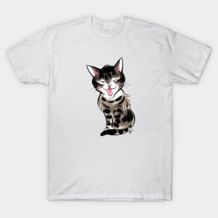 Laughing little tabby cat T-Shirt